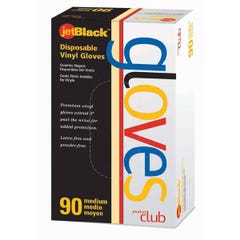 Product Club JetBlack Disposable Vinyl Gloves 90 Count